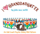 I HEART GRANDDAUGHTER Skinny Mini Bracelet Pattern