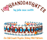 I HEART GRANDDAUGHTER Skinny Mini Bracelet Pattern