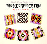 TANGLED SPIDER FUN Peyote Charm Windows Pattern